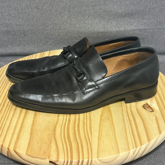 Blake McKay Mens Black Leather Bit Loafers Size 11.5 M6 Apron Toe‎ Dress Shoes main image 7